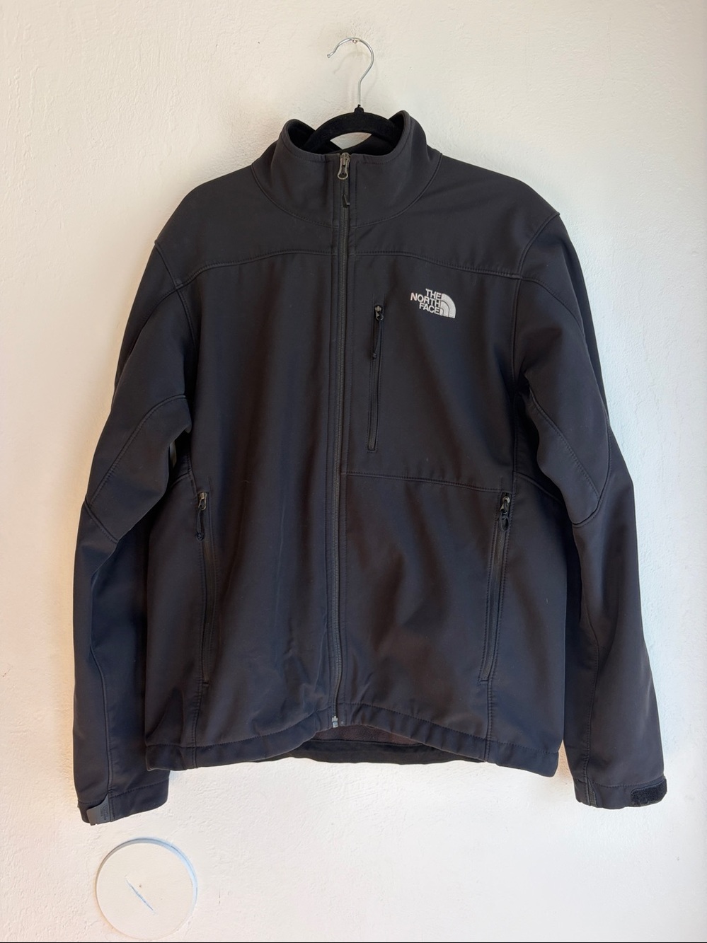 The North Face Jacket Mens medium Black Apex Bionic Softshell Full Zip Coat